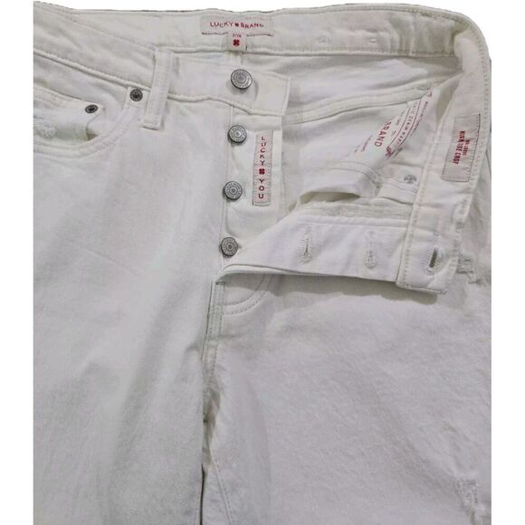 LUCKY BRAND 90's High Rise Loose Crop Jeans Size 26 Straight Leg Button Fly - Picture 8 of 12